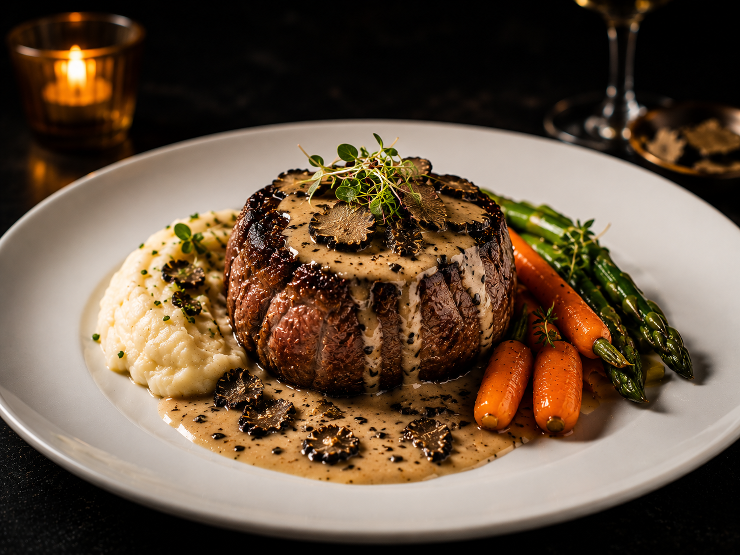 Filet Mignon with Truffle Sauce